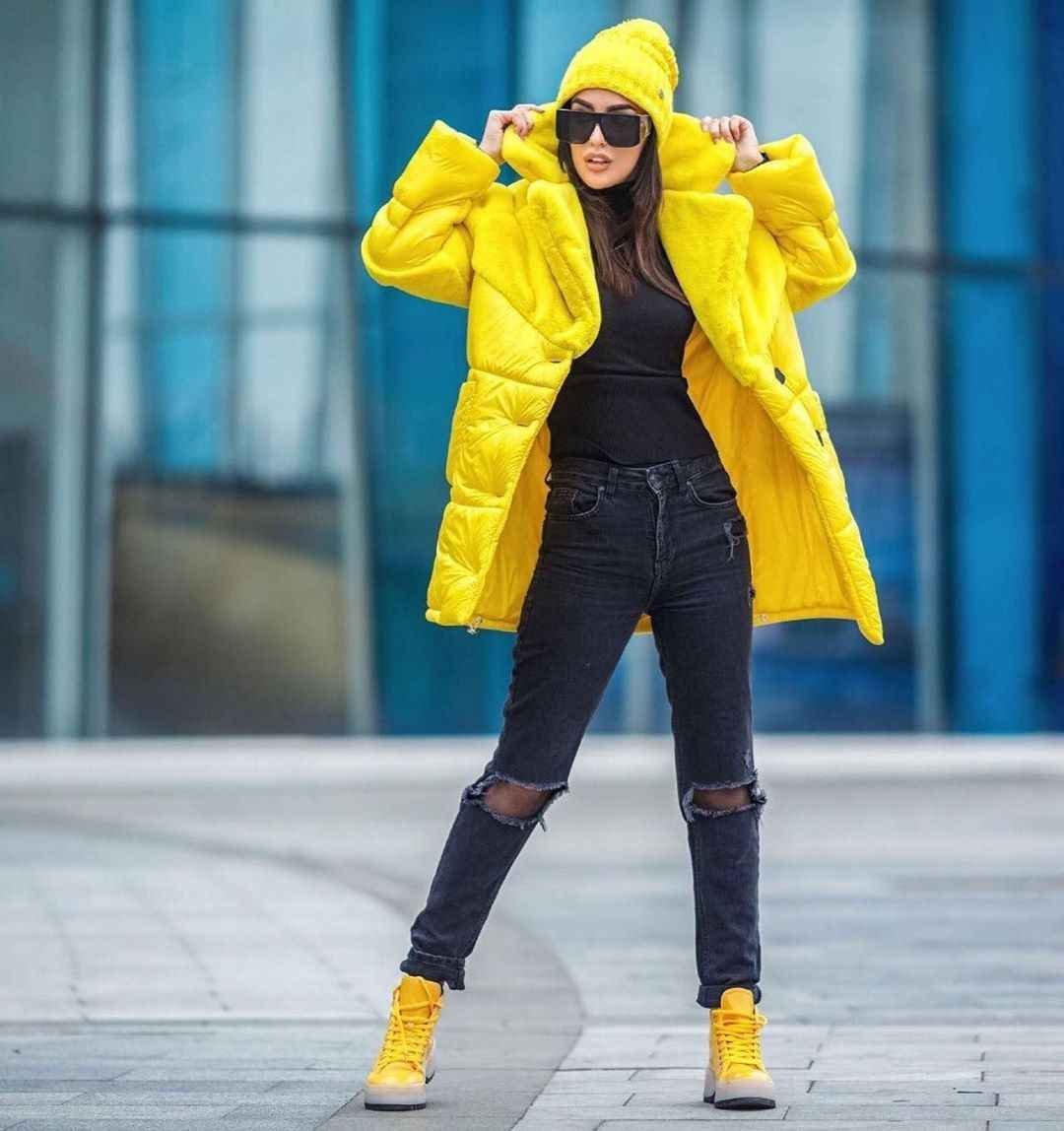 Желтая китайская куртка