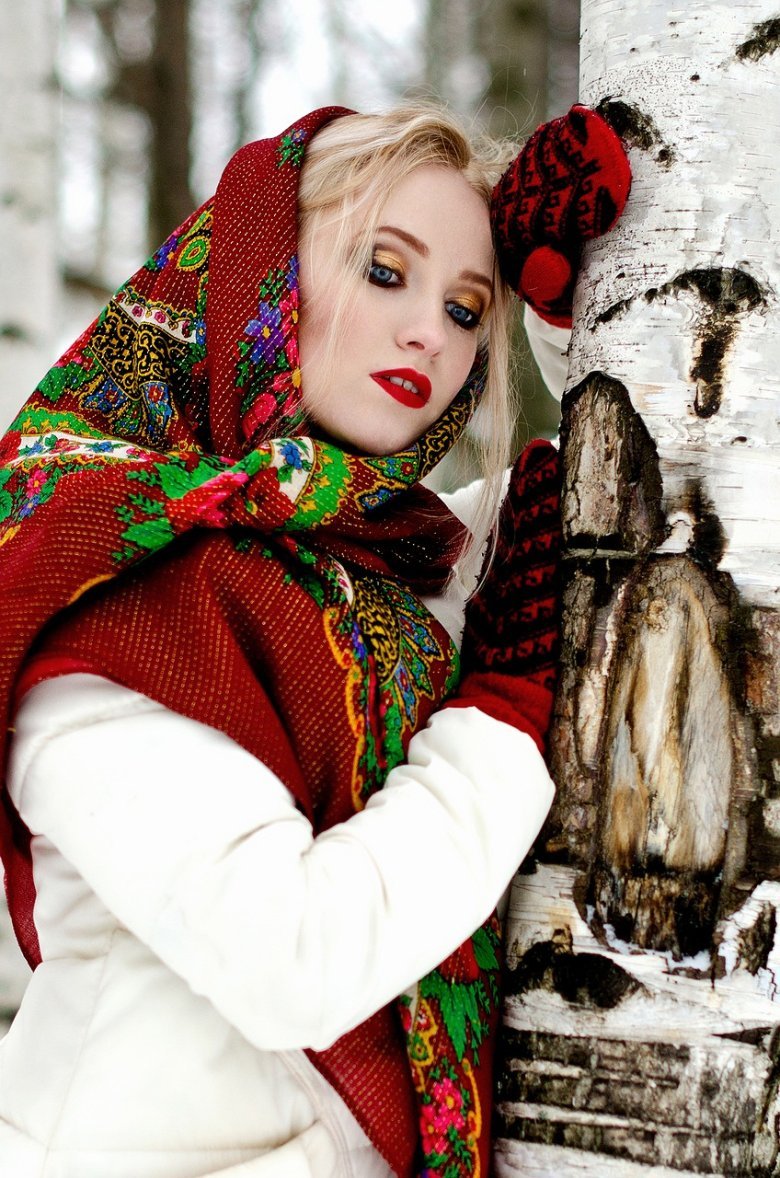 Зимняя фотосессия в русском стиле