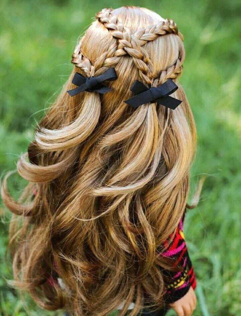 Прическа для девочки на длинные волосы