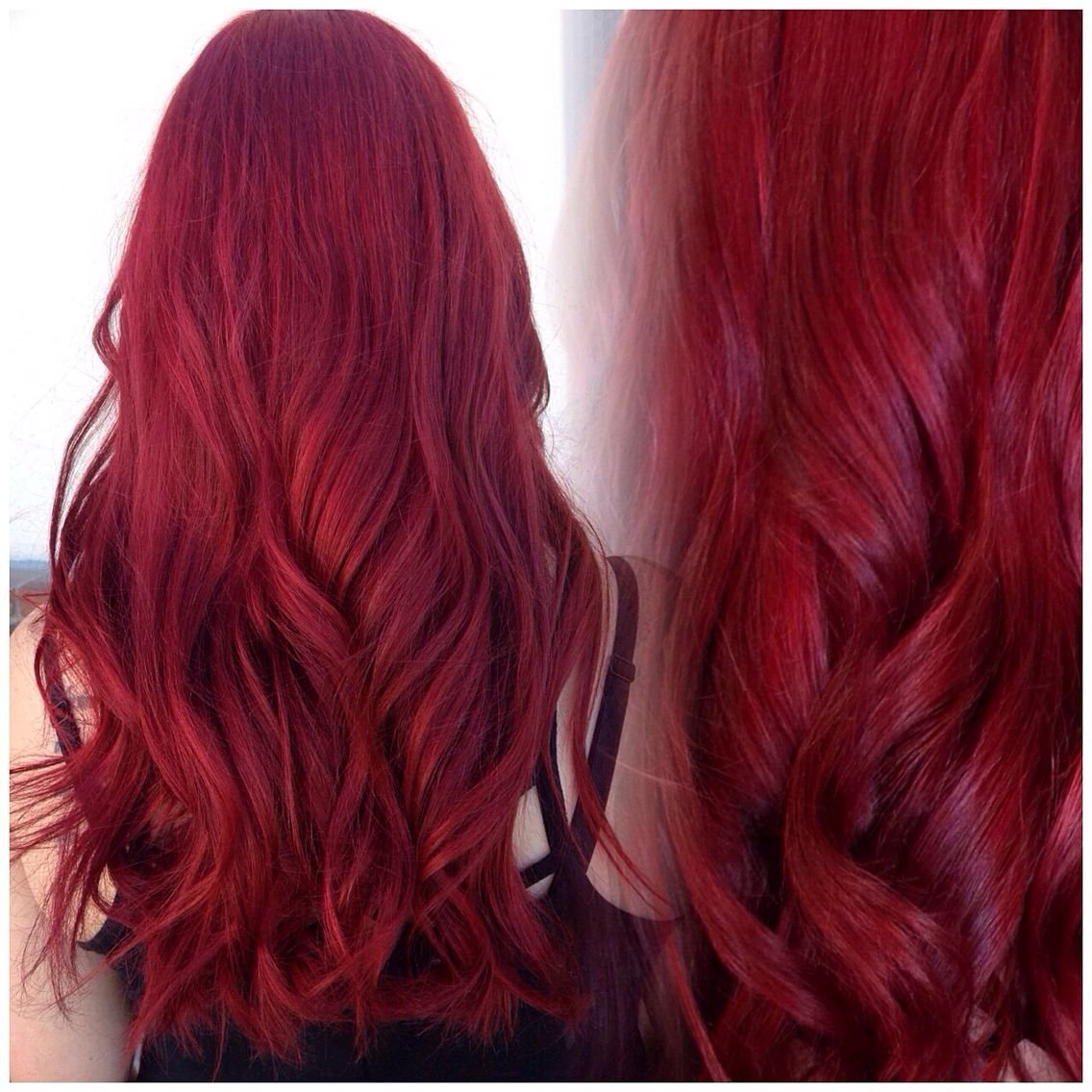 Красная краска для волос на темные волосы