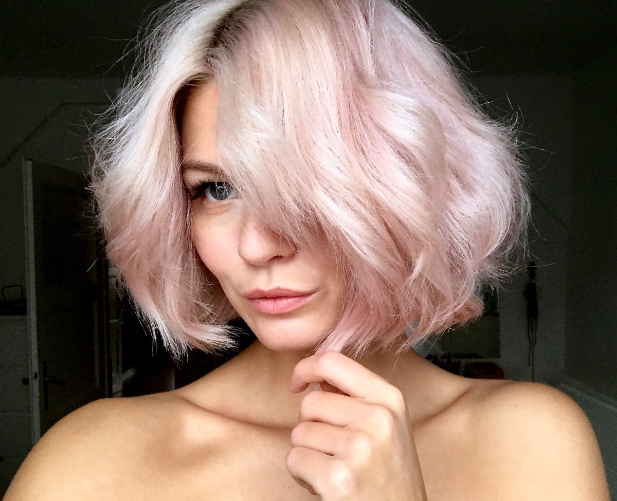 Розовый жемчуг цвет волос