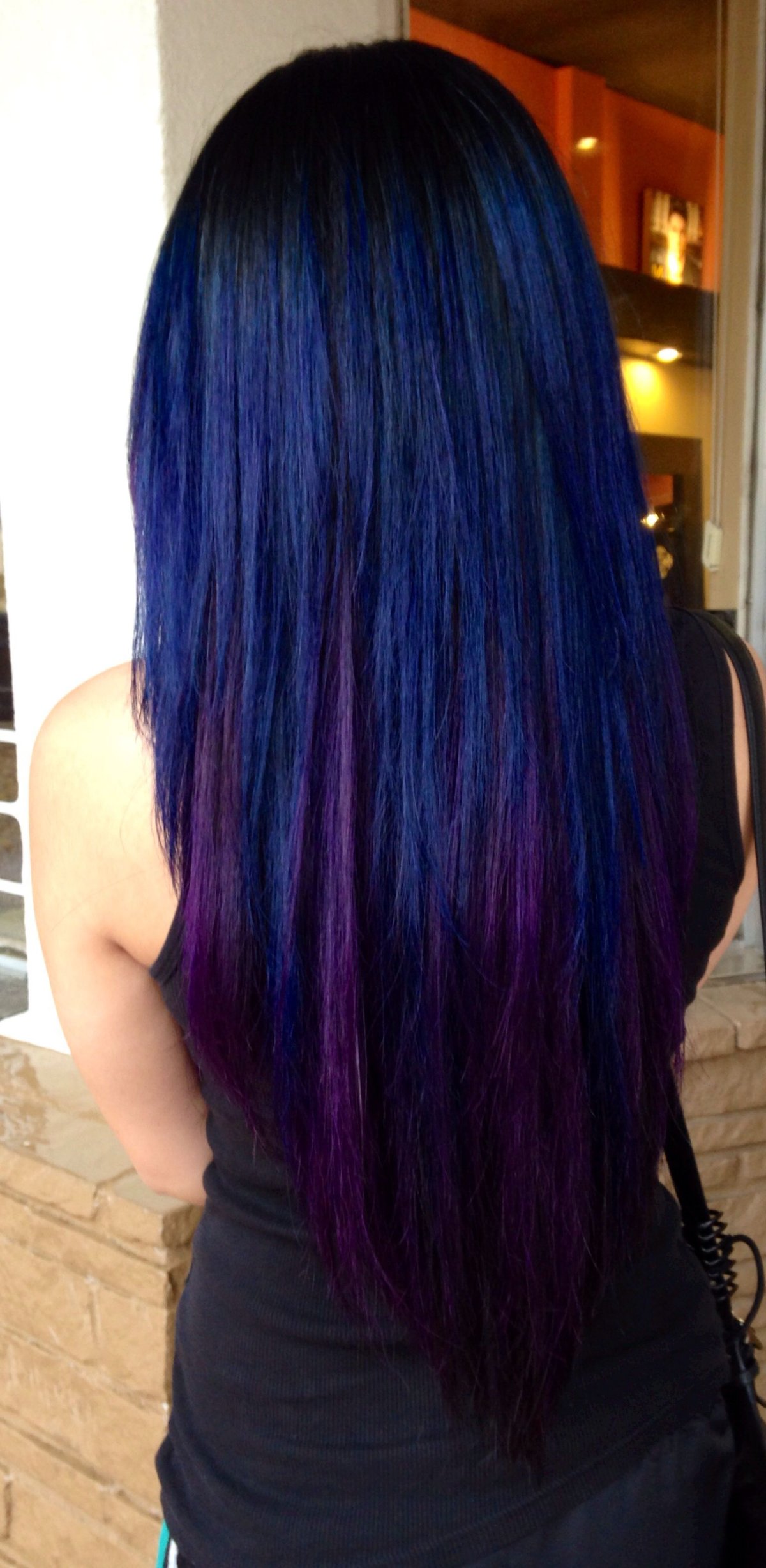 Темно синий цвет волос