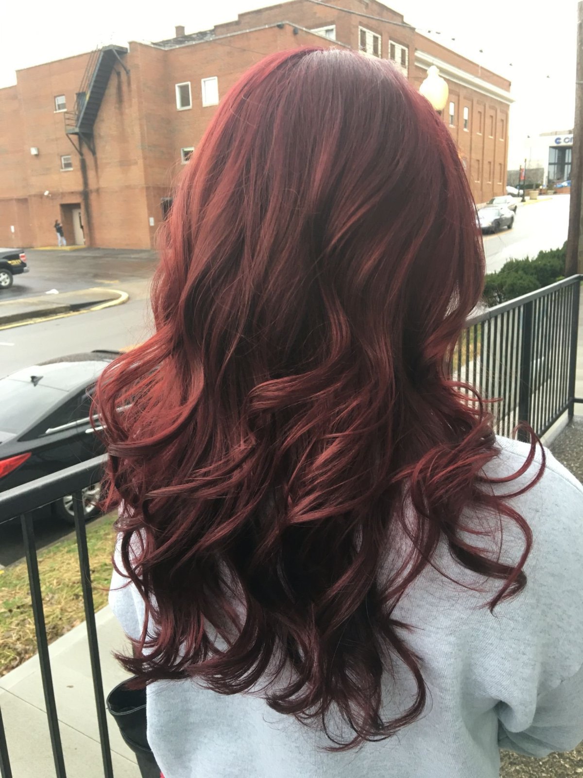 Коричнево красный цвет волос