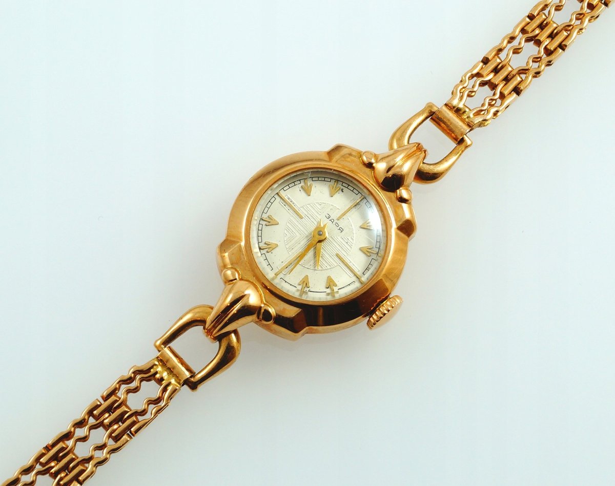 Женские золотые часы с золотым браслетом ссср