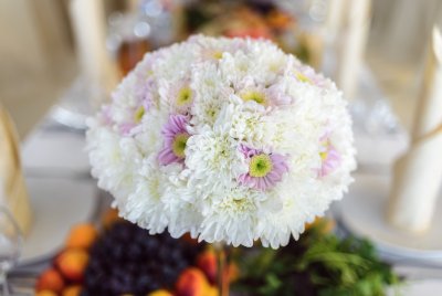 Букет из хризантем на свадьбу