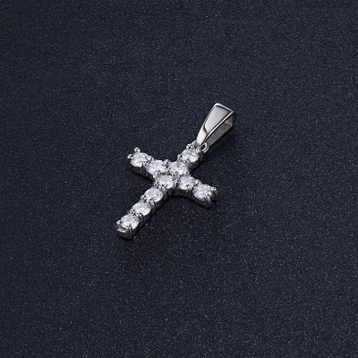 Подвеска крест с бриллиантами