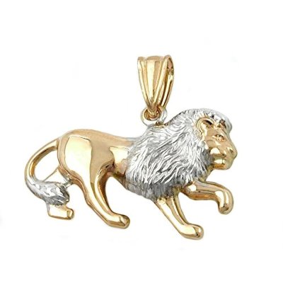 Кулон лев из золота