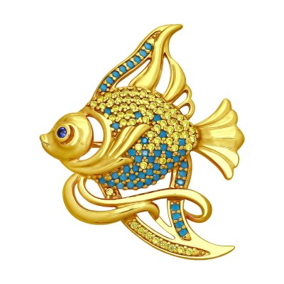 Подвеска рыбка из золота