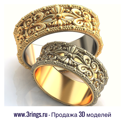Женское широкое золотое кольцо