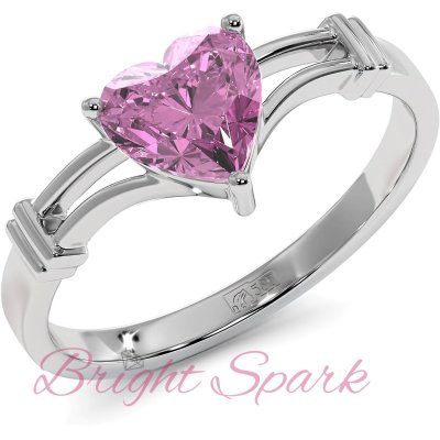 Серебряное кольцо с розовым камнем