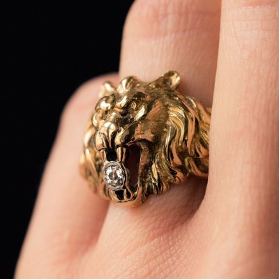 Перстень со львом