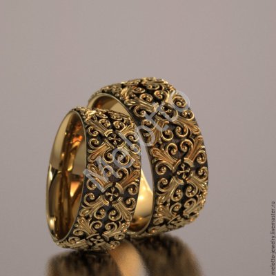 Ажурные кольца из золота